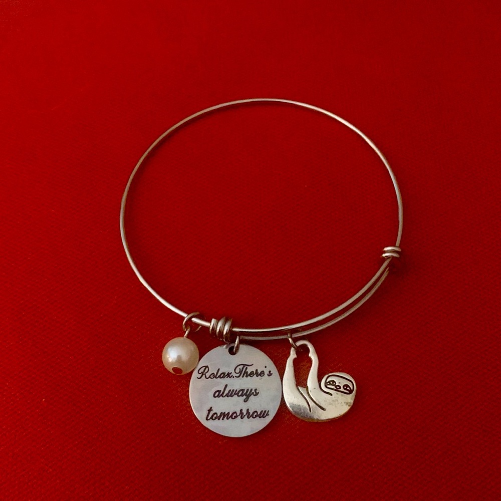 Sloth Bangle Bracelet